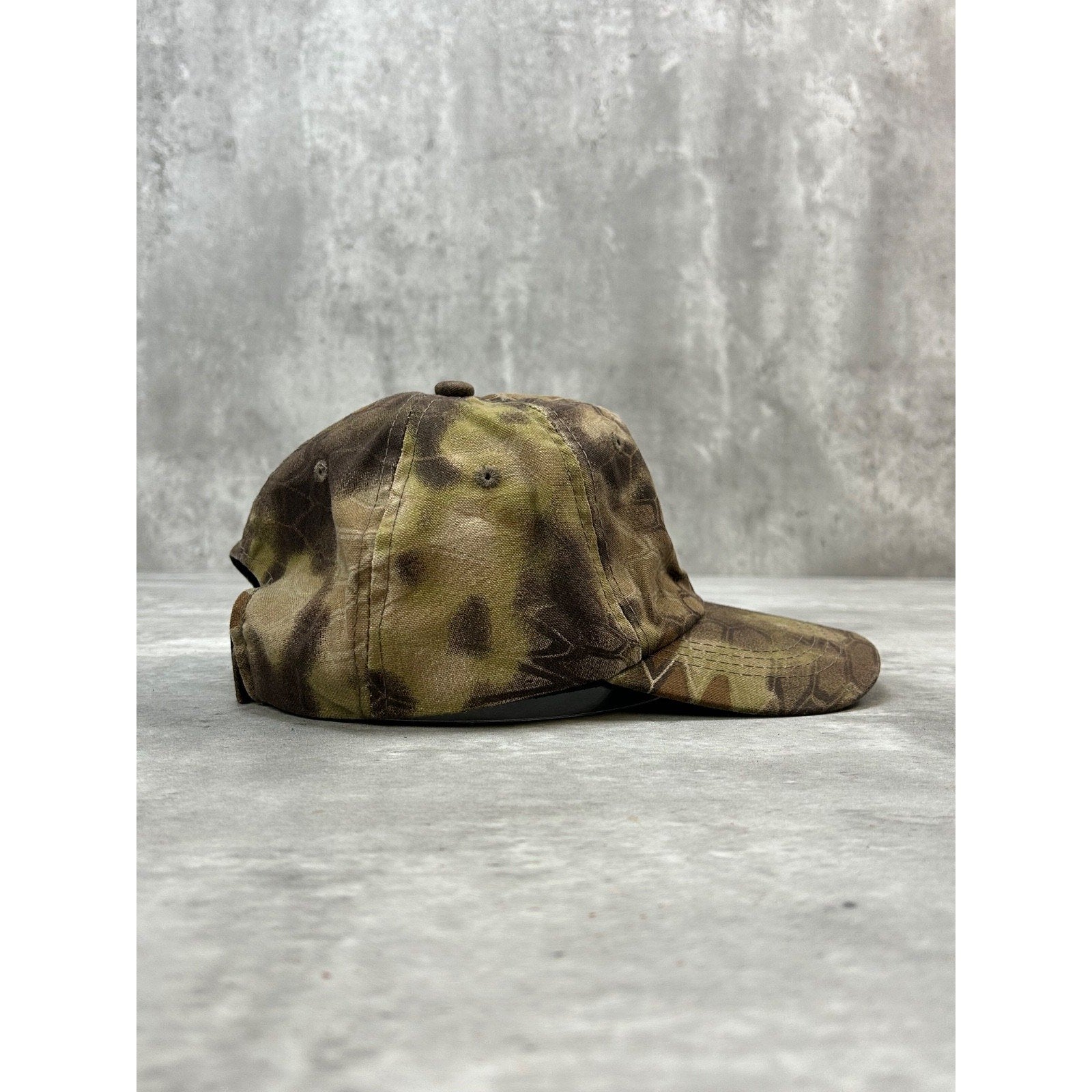 Vintage K&J Trucking Embroidered Camo Print Hunting Strapback Hat OSFA