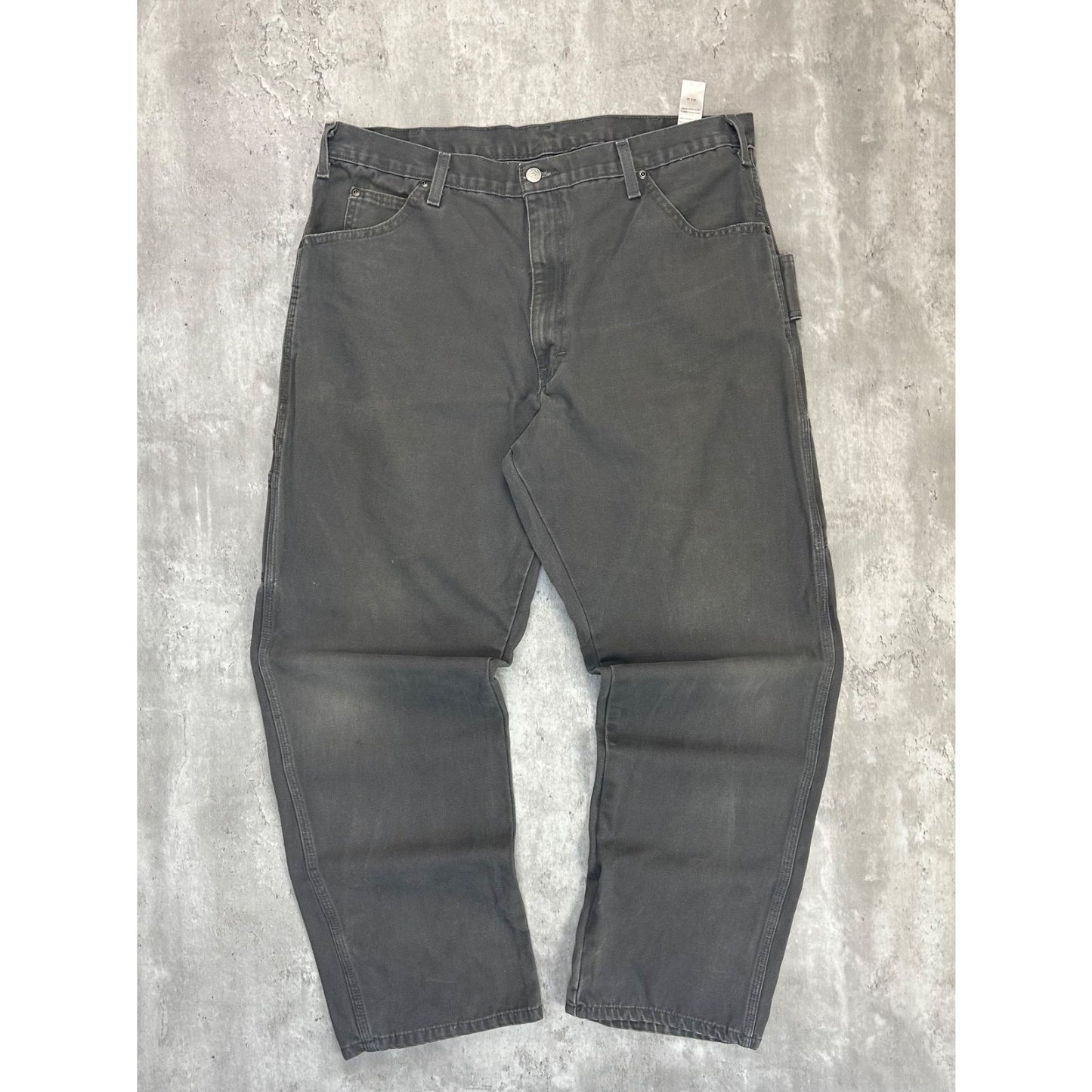 Dickies Canvas Workwear Carpenter Pants Size 39 Gray