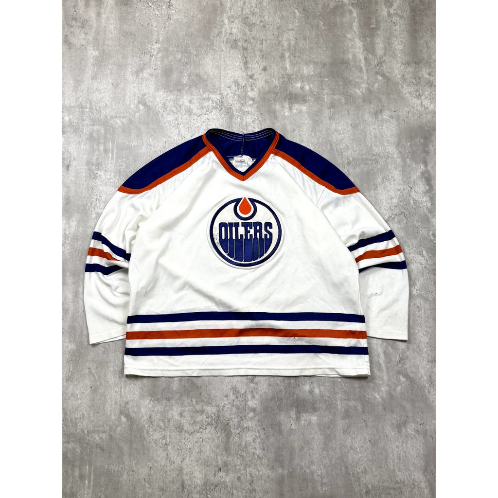 Vintage 1988 Edmonton Oilers NHL CCM Maska Hockey Jersey Size XL
