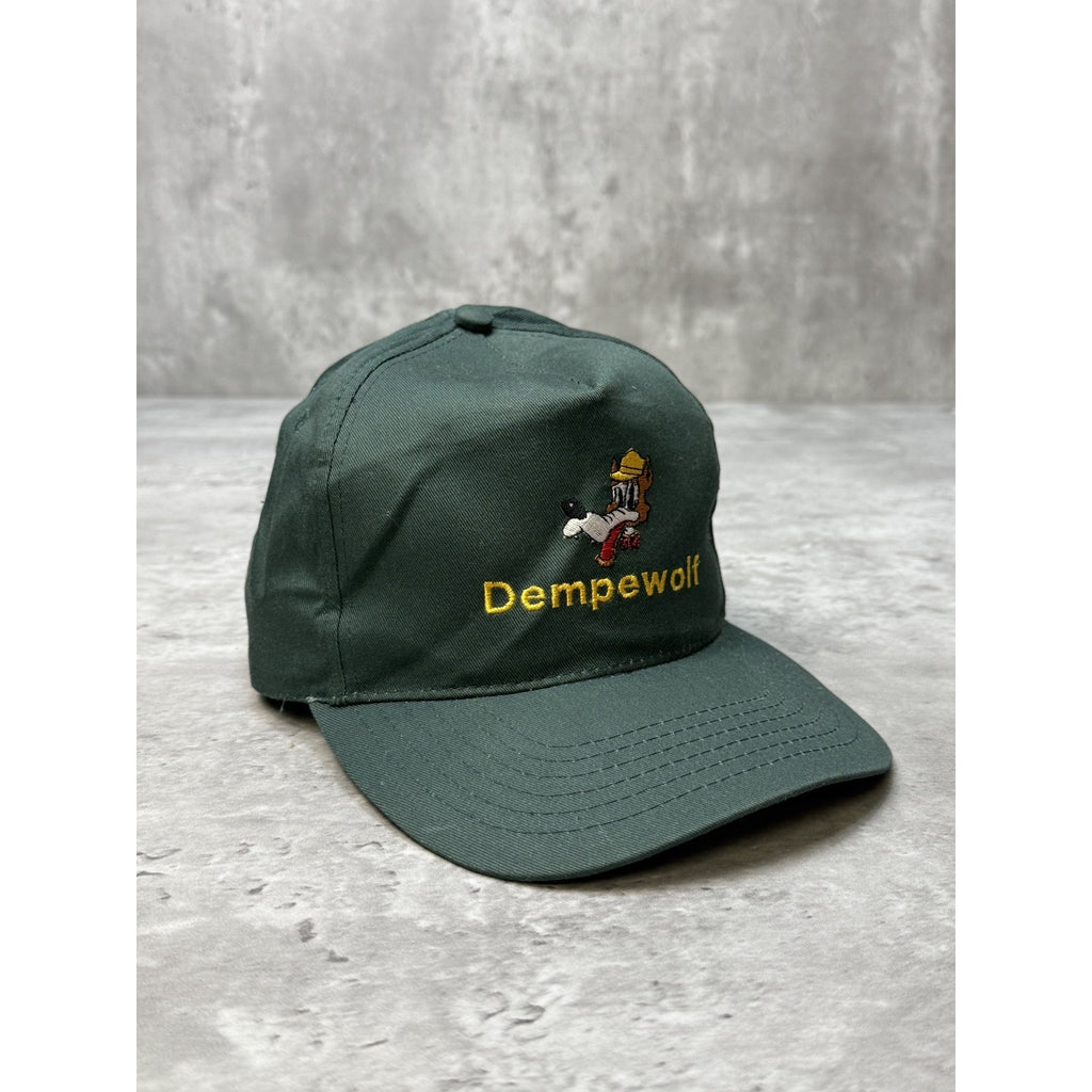 Vintage Dempewolf Auto Dealership Embroidered Mascot Snapback Hat OSFA