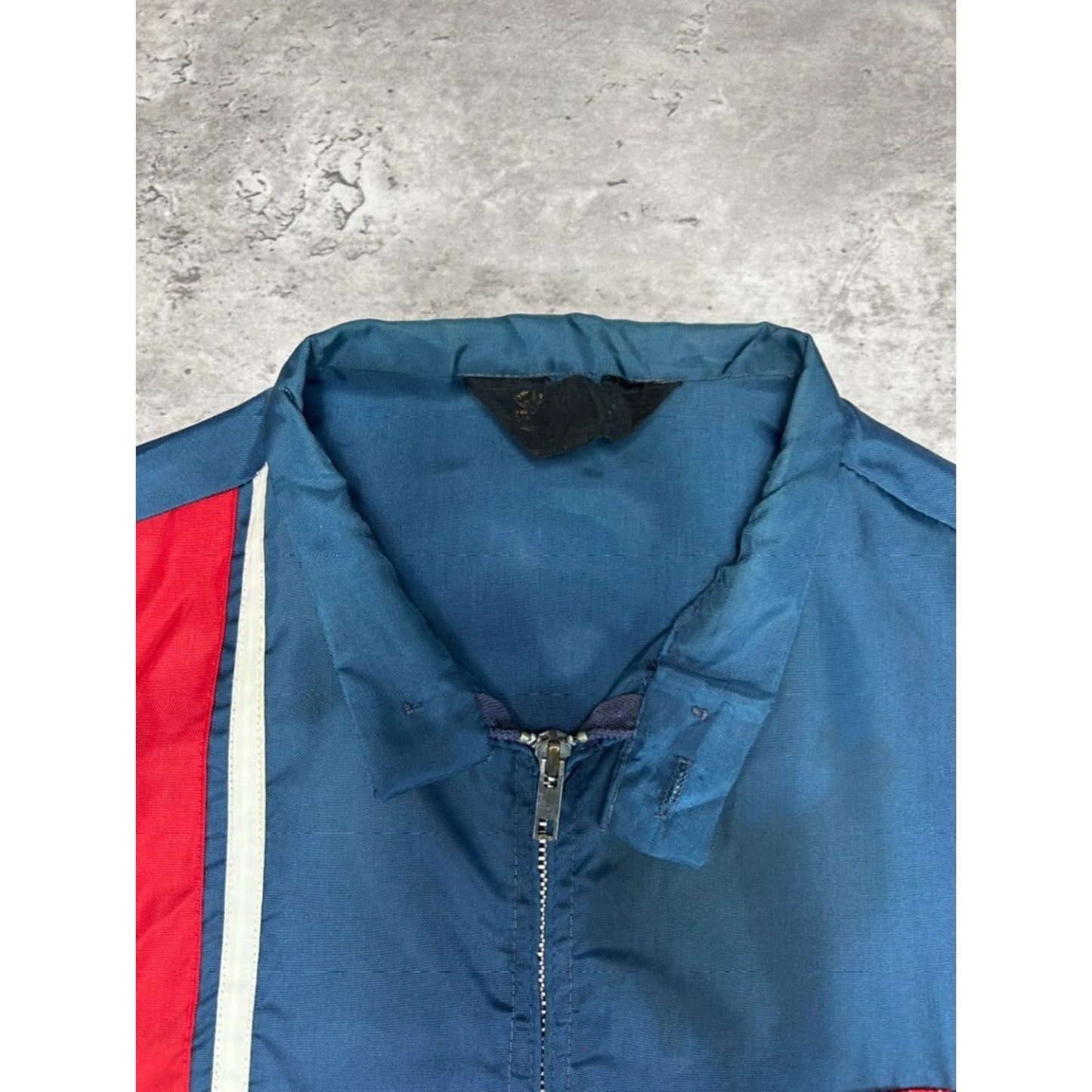 Vintage 1980s Di Tox Pro Racing Windbreaker Jacket Size XL Blue