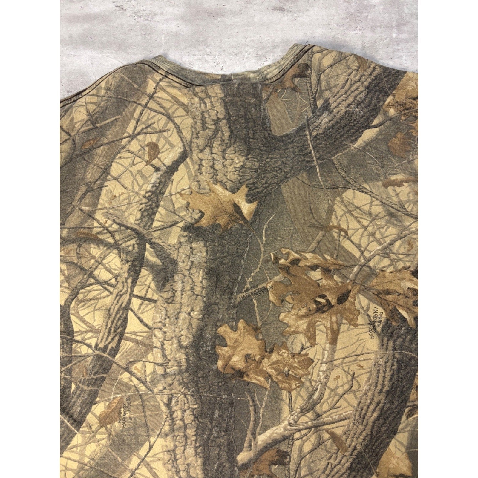 Vintage 90s Realtree Hardwoods Tree Camo Hunting Long Sleeve T-Shirt Size 3XL