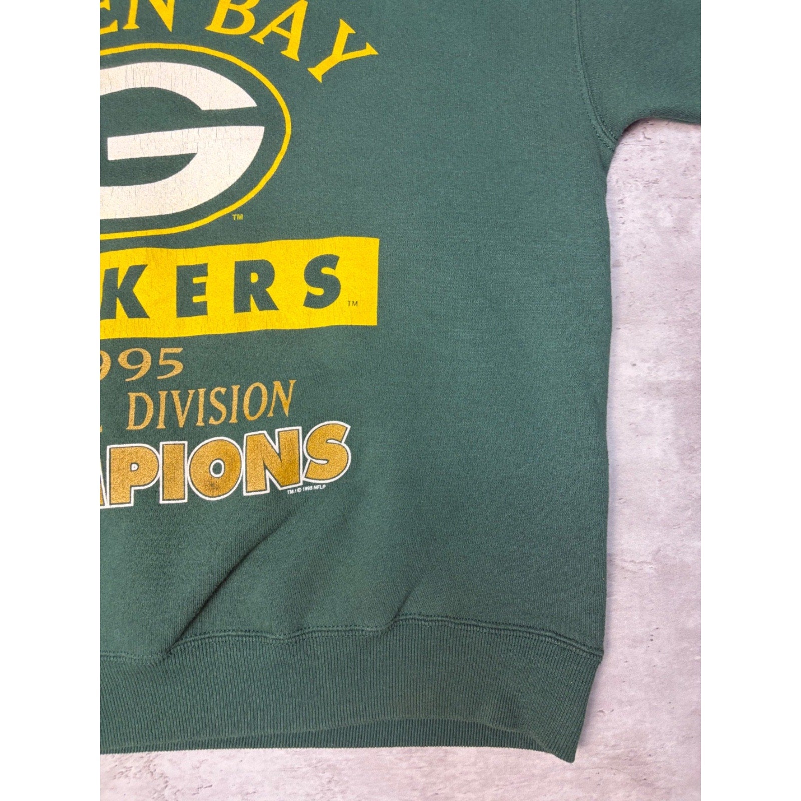 Vintage 1995 Green Bay Packers NFL Central Division Champs Sweatshirt Size Large