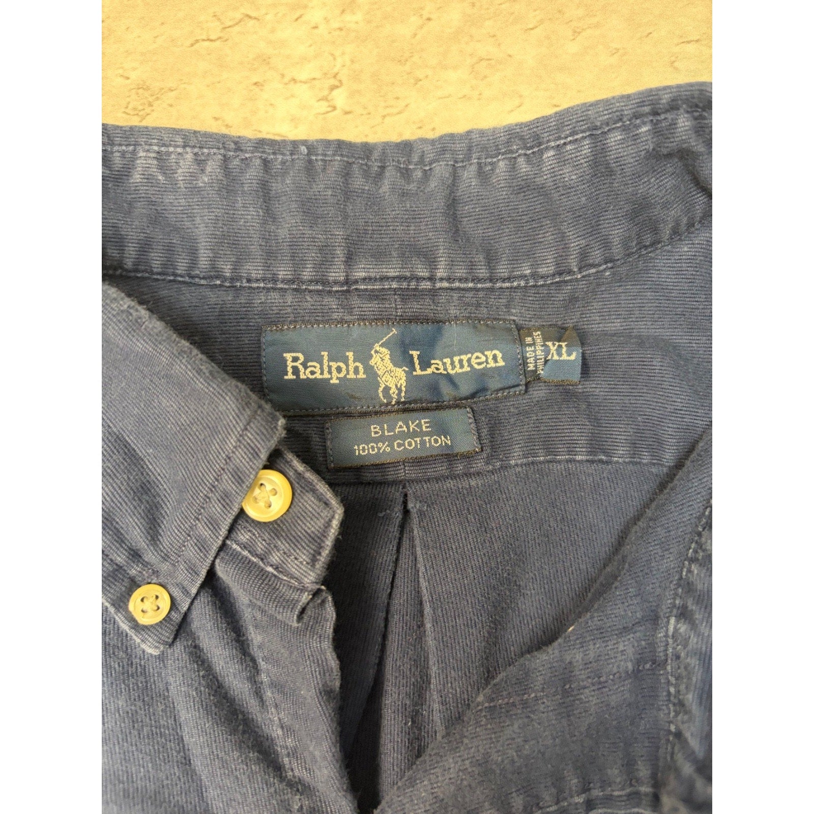 Vintage Polo Ralph Lauren Embroidered Pony Long Sleeve Button Up Shirt Sz Large