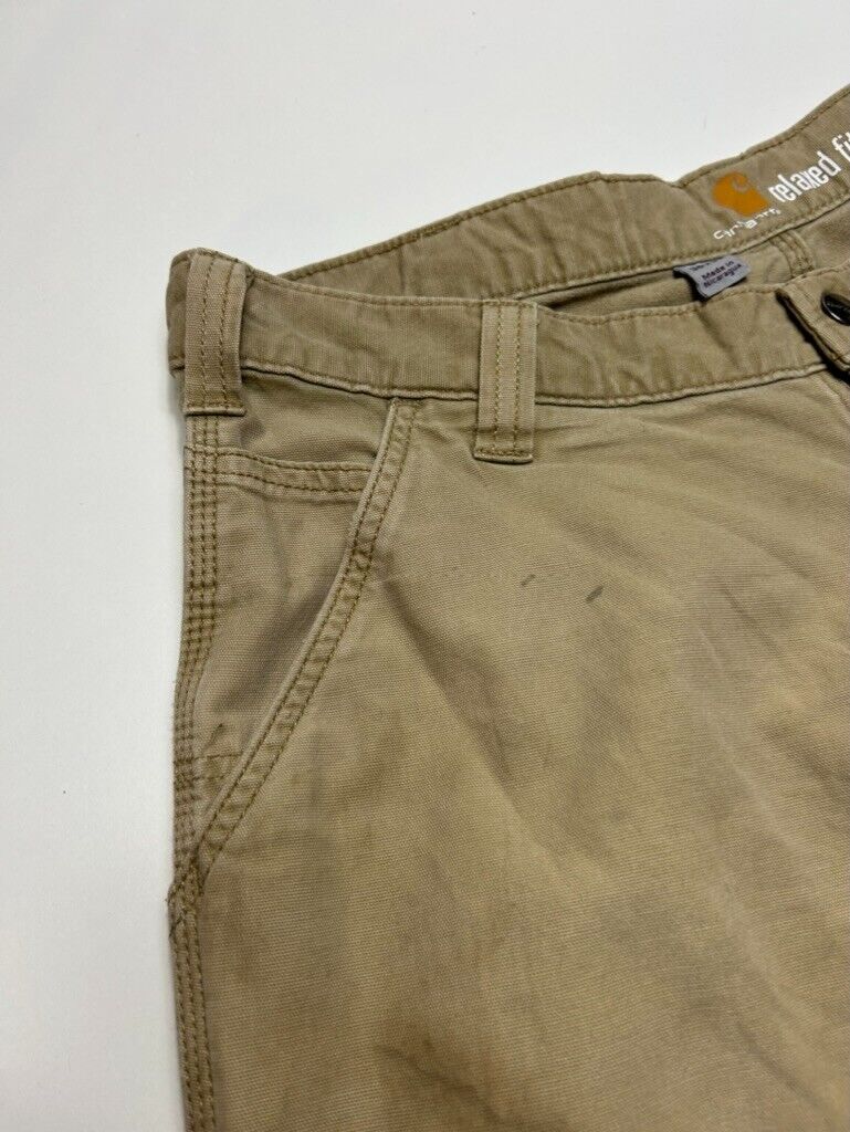 Carhartt Relaxed Fit Canvas Workwear 5 Pocket Pants Size 36 Beige