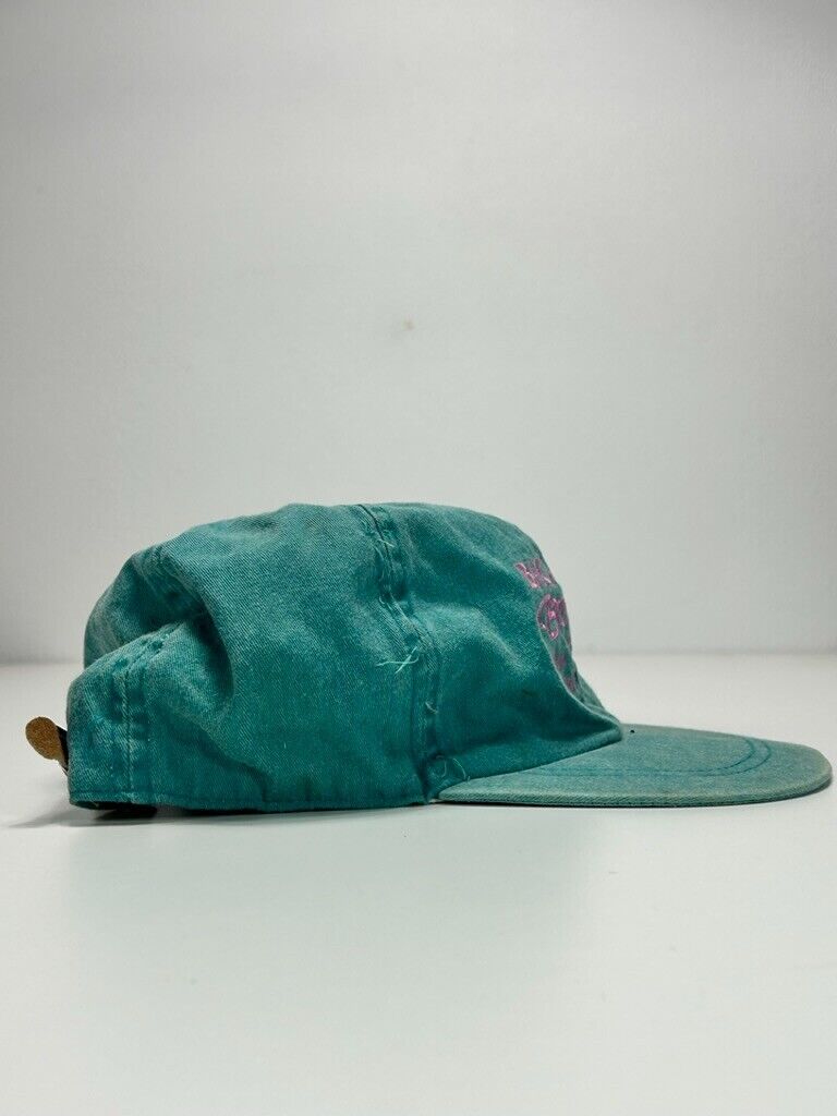 Vintage Bacardi Breezer Embroidered Spell Out Strapback Hat OSFA Blue