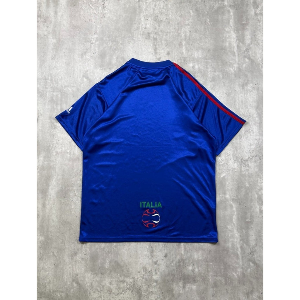 Vintage Team Italy Adidas Blue Soccer Jersey Size Medium