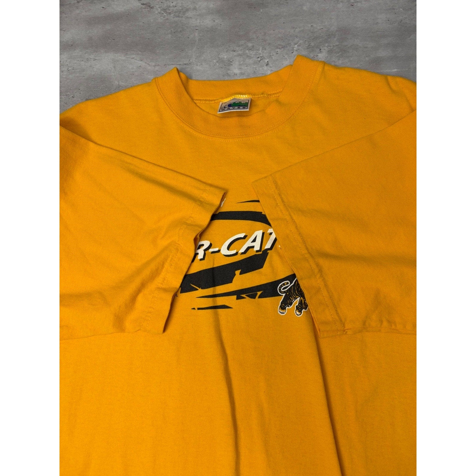 Vintage 90s Hamilton Tiger Cats CFL Spellout Logo Graphic T-Shirt Size Large
