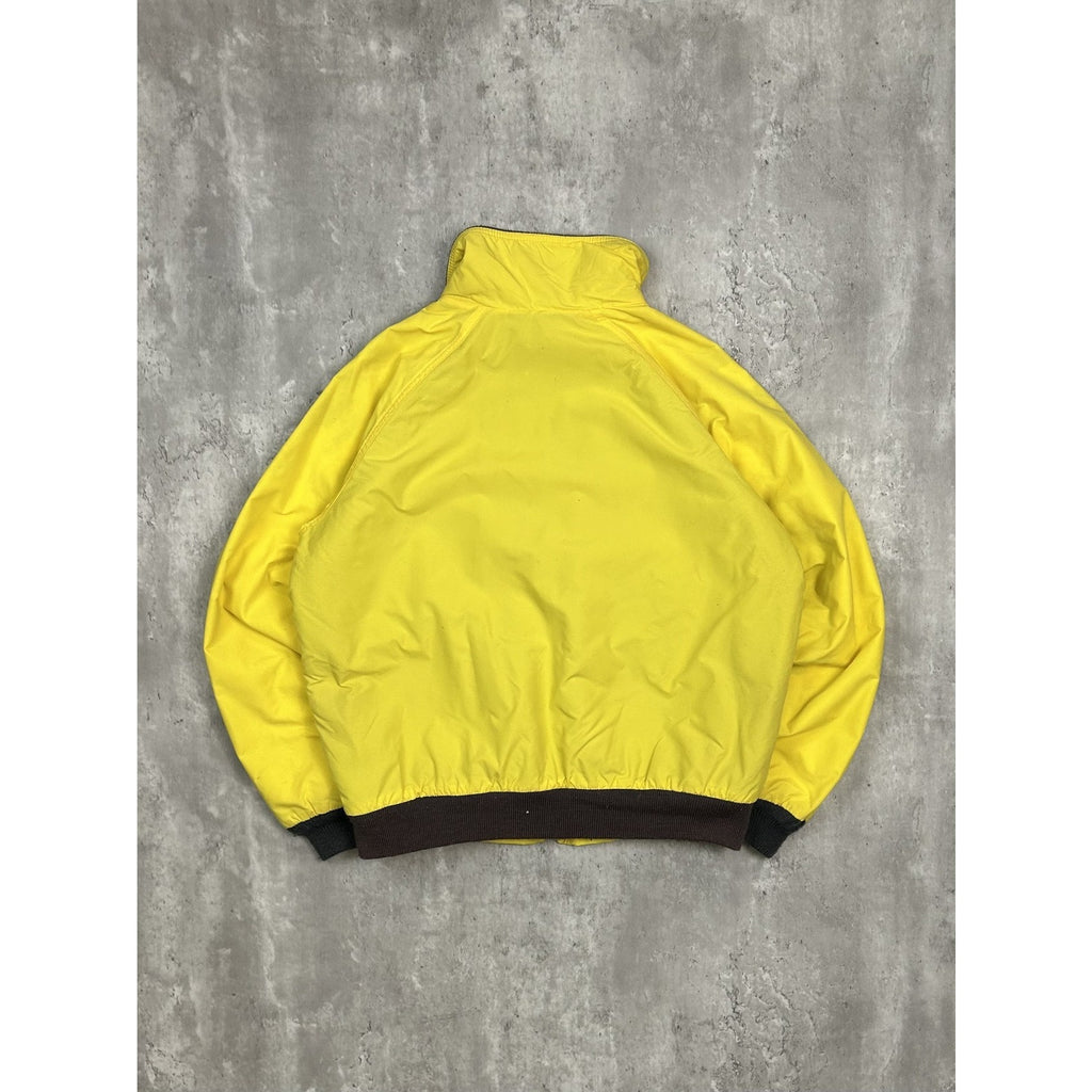 Vintage 90s Woolrich Fleece Lined Full Zip Yellow Bomber Jacket Size Medium