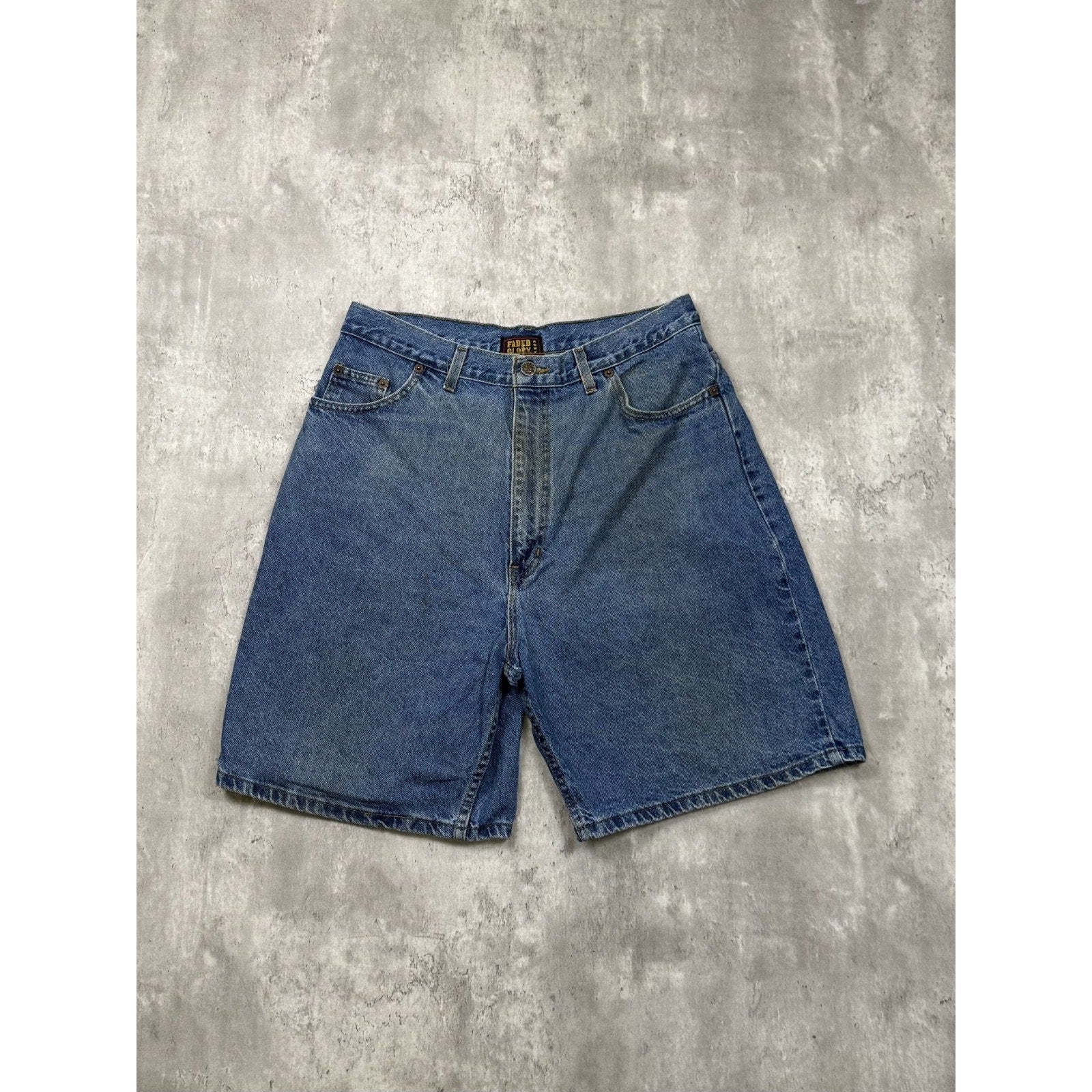Vintage Faded Glory Medium Wash Denim Shorts Size 31