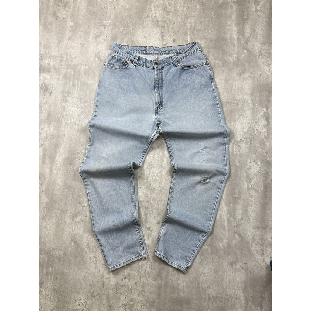 Vintage Levis 512 Red Tab Slim Fit Light Wash Denim Pants Size 33