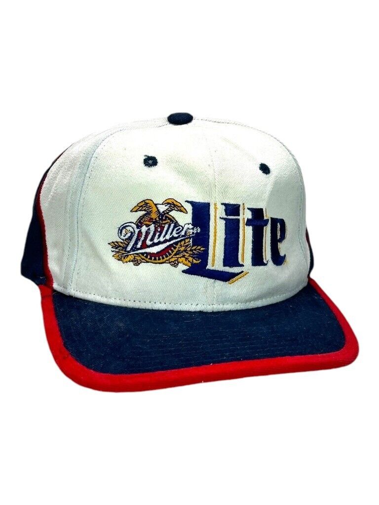 Vintage Rusty Wallace #2 Miller Lite Nascar Spellout Snapback Hat OSFA