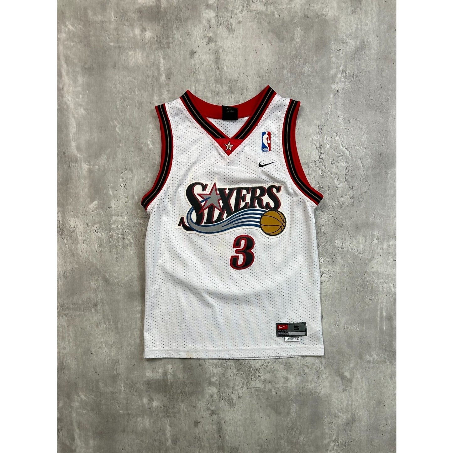 Vintage Allen Iverson #3 Philadelphia 76ers NBA Nike Basketball Jersey YOUTH S
