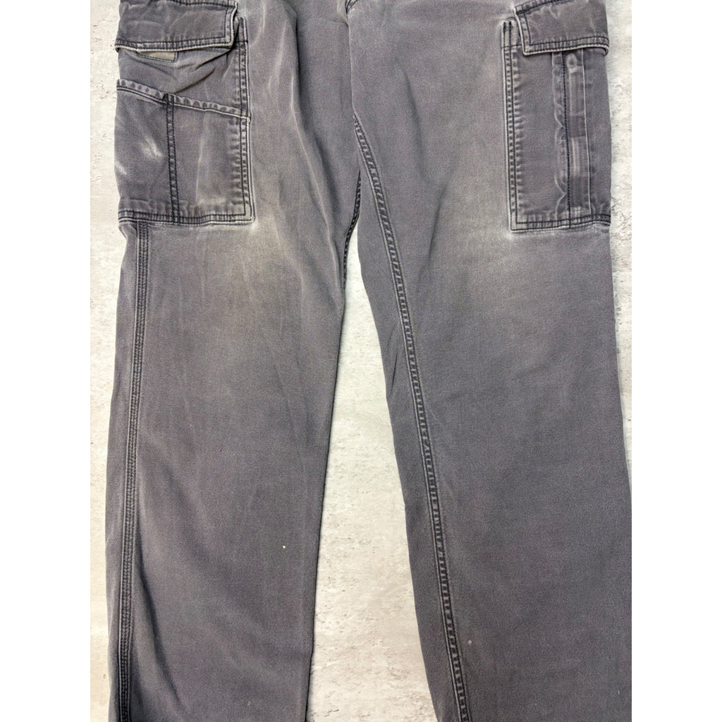 Carhartt Relaxed Fit Canvas Workwear Grey Cargo Pants Size 35