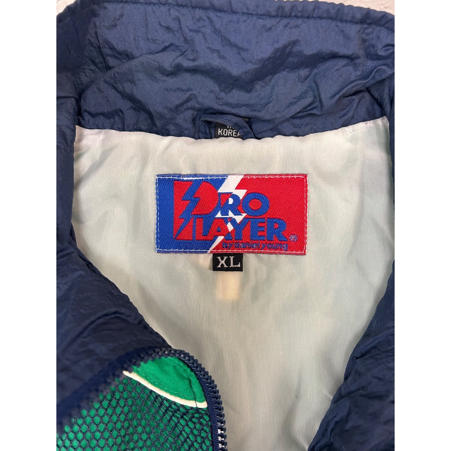 Vintage 90s Notre Dame Fighting Irish NCAA Full Zip Windbreaker Jacket Size XL