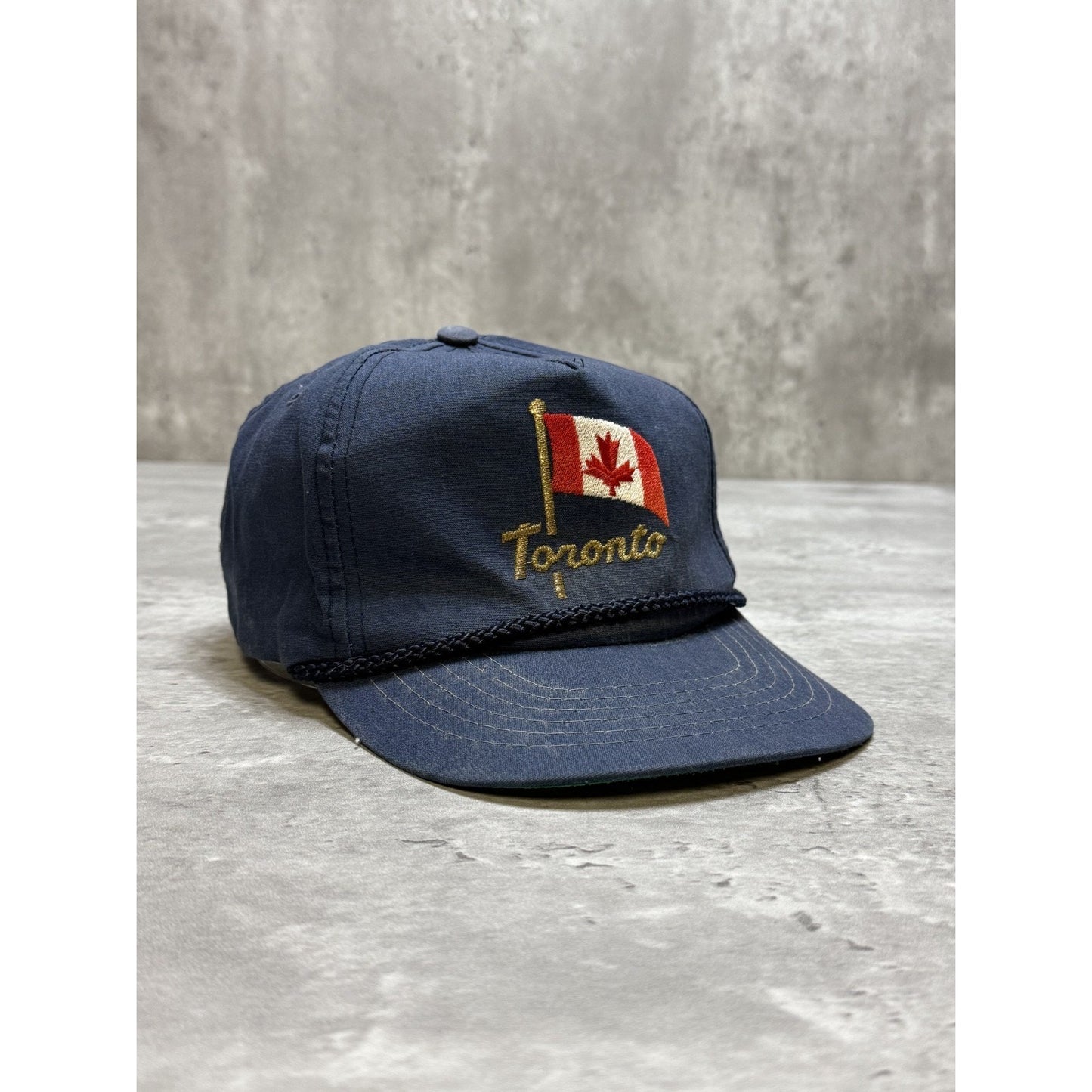 Vintage 90s Toronto Embroidered Flag Spellout Destination Snapback Hat OSFA