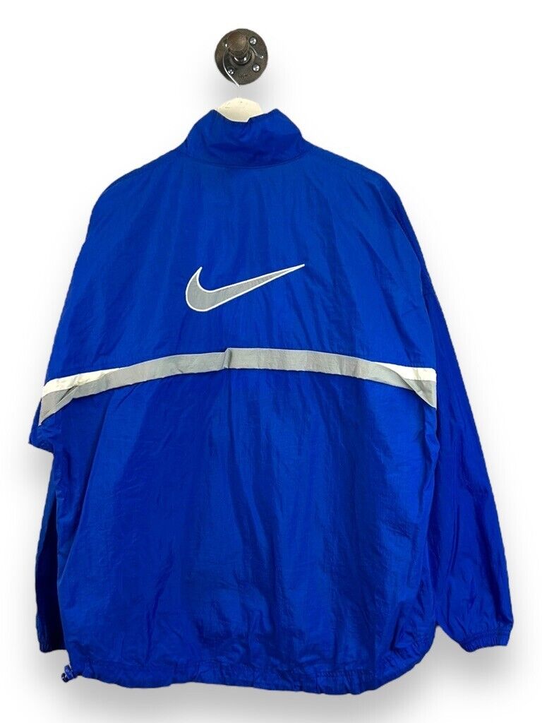 Vintage 90s Nike Embroidered Mini Swoosh 1/2 Zip Windbreaker Jacket Size Medium