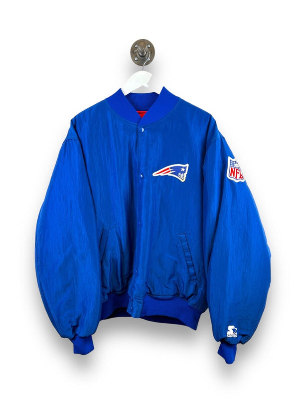 Vintage 90s New England Patriots Insulated NFL Starter Satin Bomber Jacket Sz XL