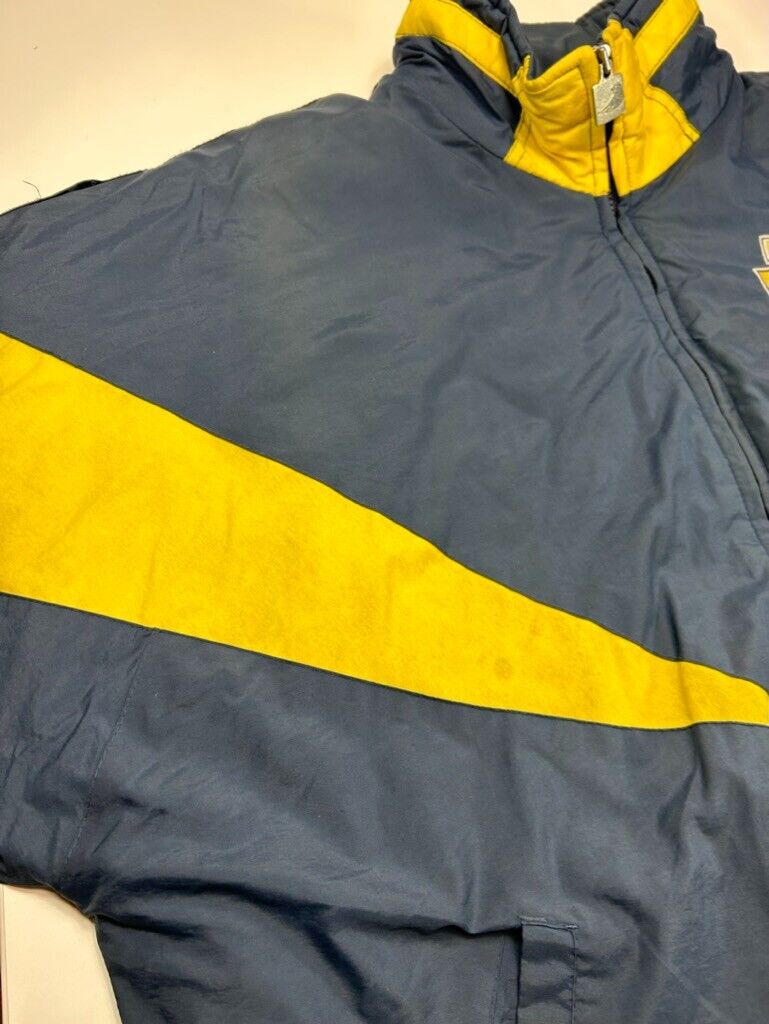 Vintage 90s Michigan Wolverines NCAA Insulated Full Zip Chalk Line Jacket Large