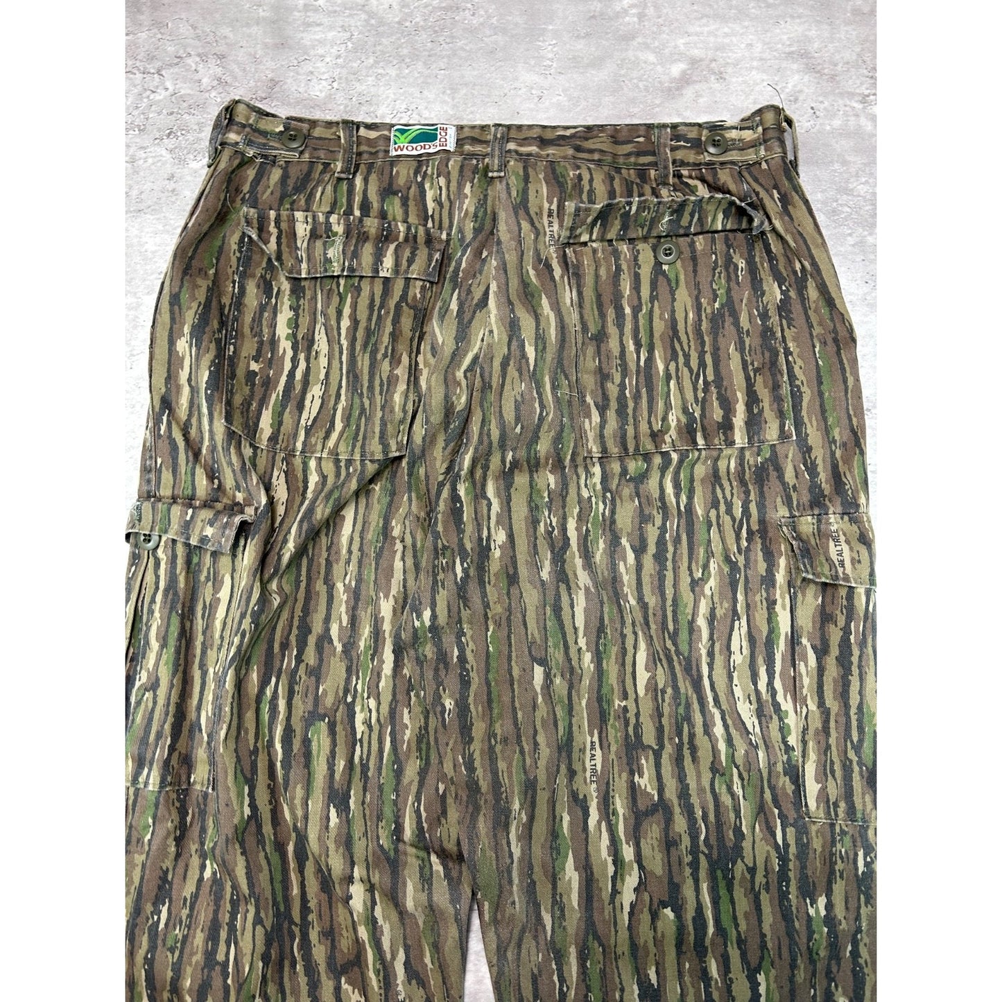 Vintage 90s Realtree Camo Utility Cargo Hunting Pants Size 38