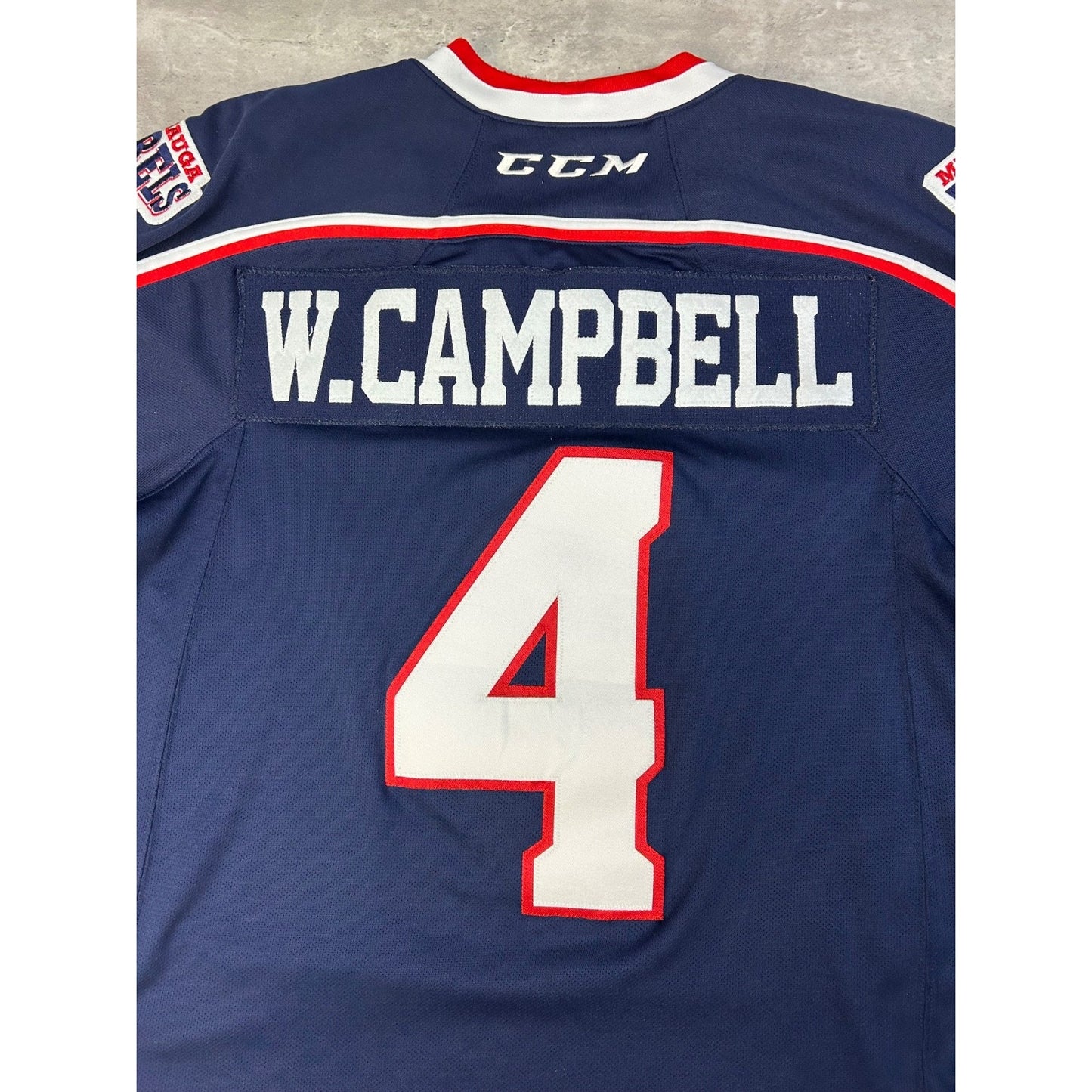 Vintage Mississauga Rebels #4 Stitched CCM Hockey Jersey Size Large