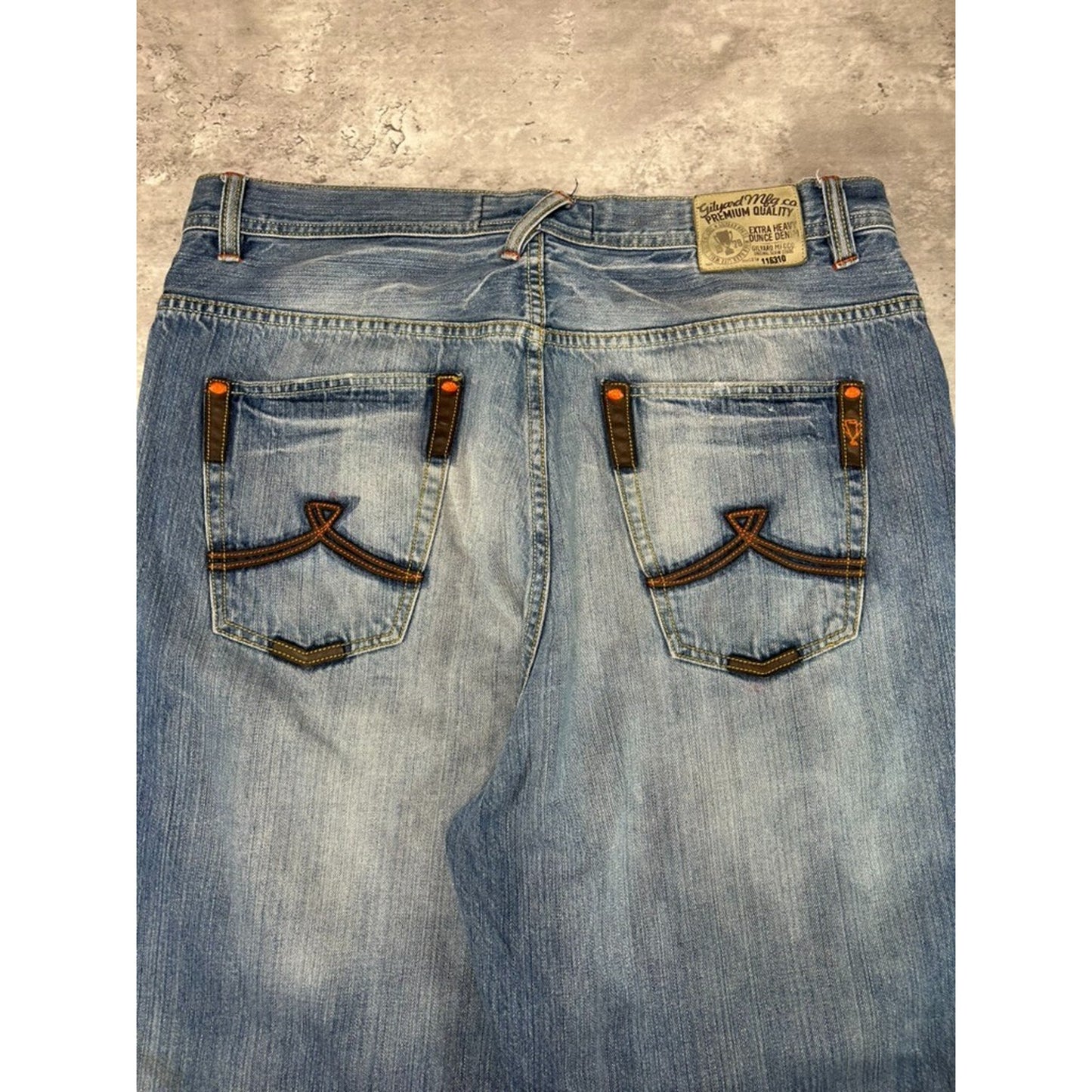 Vintage Y2K Gilyard Mfg Baggy Fit Light Wash Denim Pants Size 39 Blue