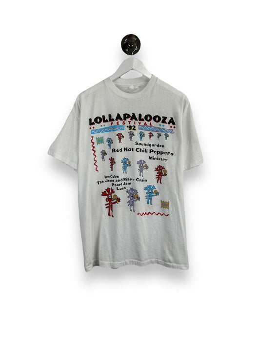 Vintage 1992 Lollapalooza Front & Back Graphic Music Festival T-Shirt Sz XL 90s