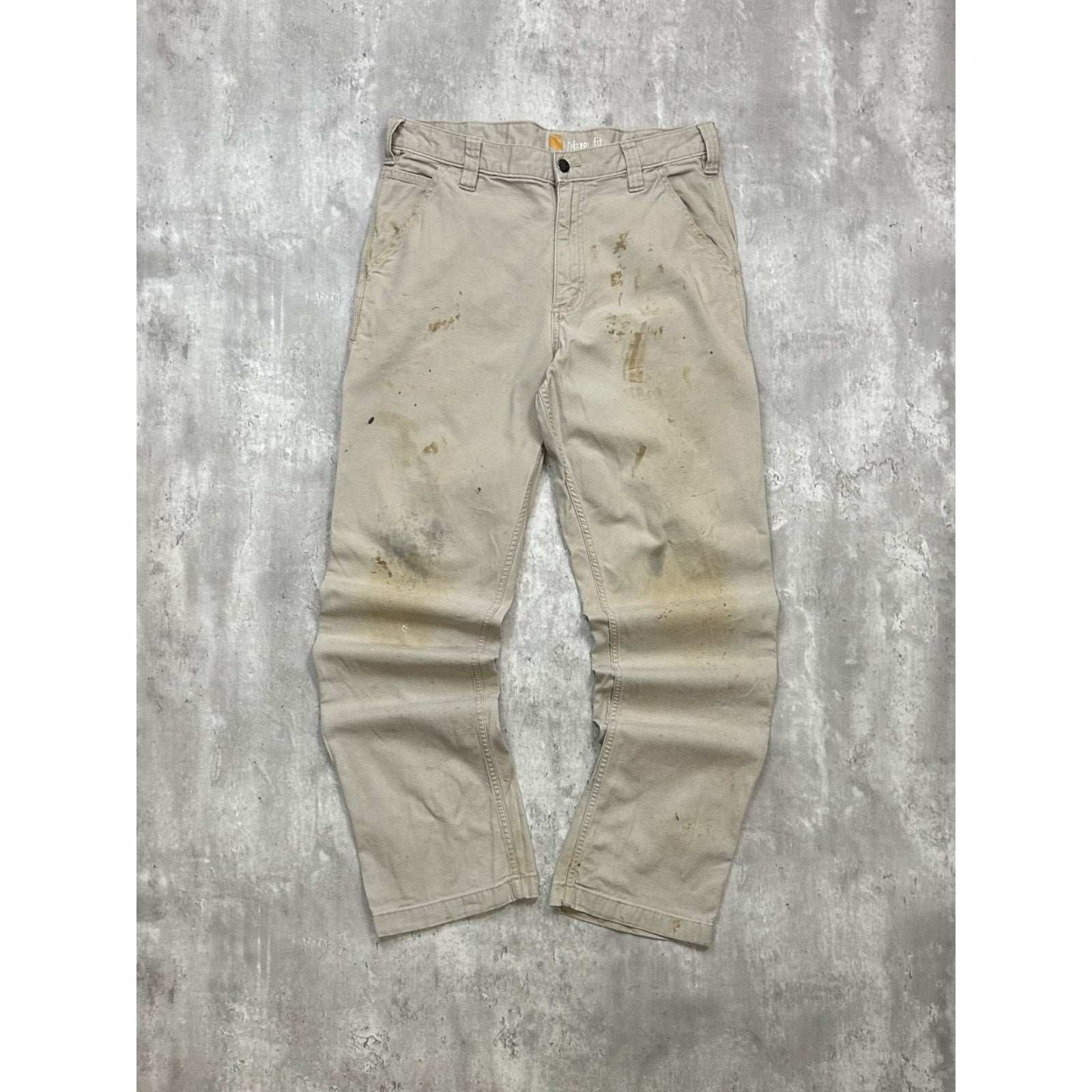 Vintage Carhartt Canvas Workwear Relaxed Fit Five Pocket Pants Size 34