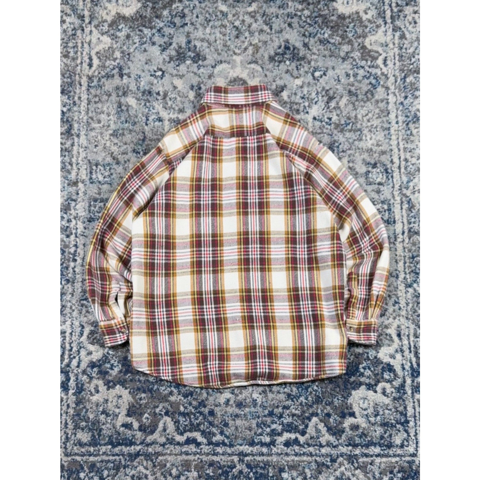 Vintage 90s Outdoor Exchange Plaid Long Sleeve Flannel Button Up Shirt Sz Large