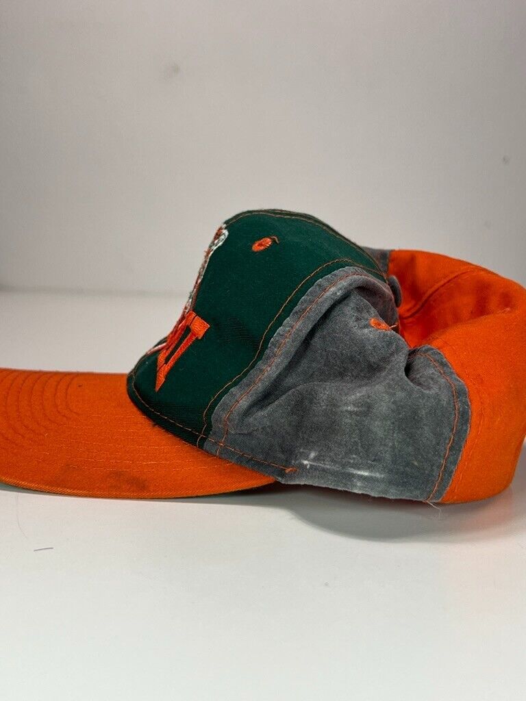 Vintage 90s University Of Miami Hurricanes NCAA The Game Snapback Hat OSFA