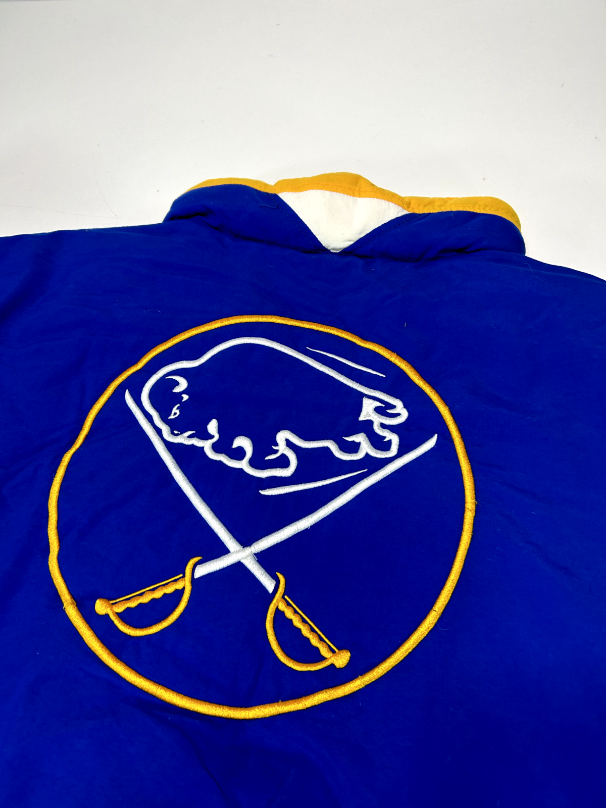 Vintage 90s Buffalo Sabres NHL Full Zip Insulated Hockey Jacket Size 2XL