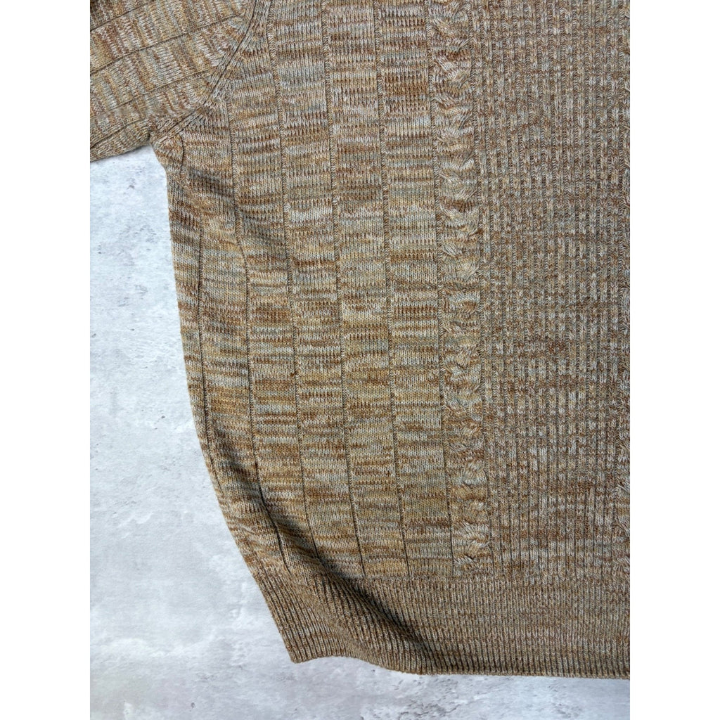 Vintage Geoffrey Beene Textured Print Pullover Knit Sweater Size Medium