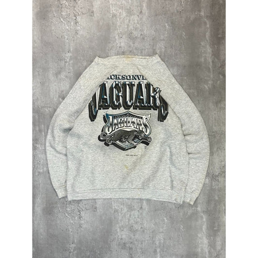 Vintage 1995 Jacksonville Jaguars NFL Graphic Spellout Logo Sweatshirt Sz Large