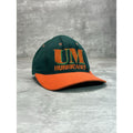 Vintage 90s Miami Hurricanes NCAA Embroidered Spellout Fitted Hat 7 Green