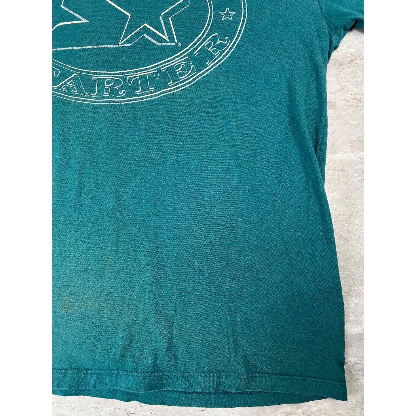 Vintage 90s Starter Classic Retro Logo T-Shirt Size Large Green
