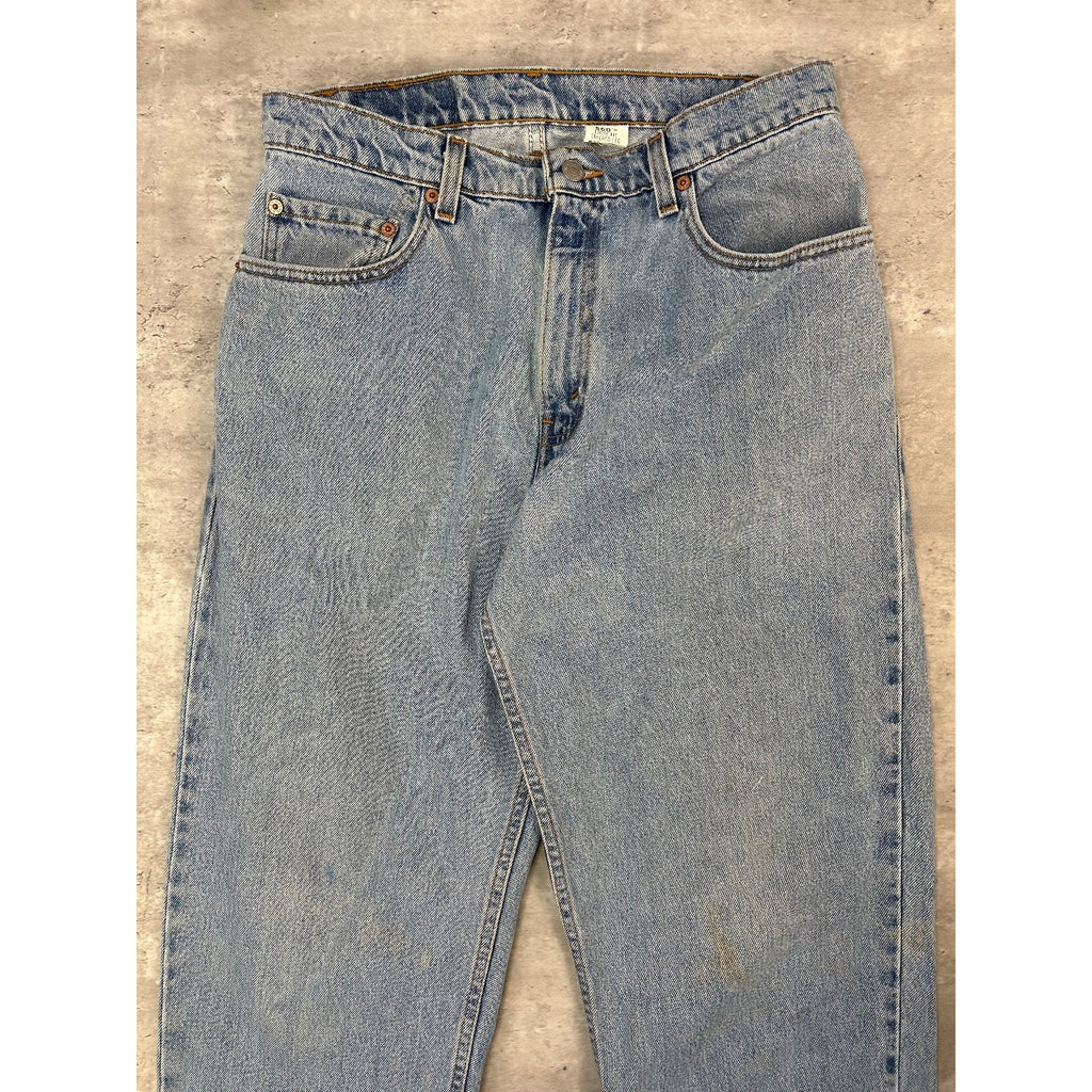 Vintage 90s Levis 560 Red Tab Loose Fit Light Wash Denim Pants Size 31 Blue
