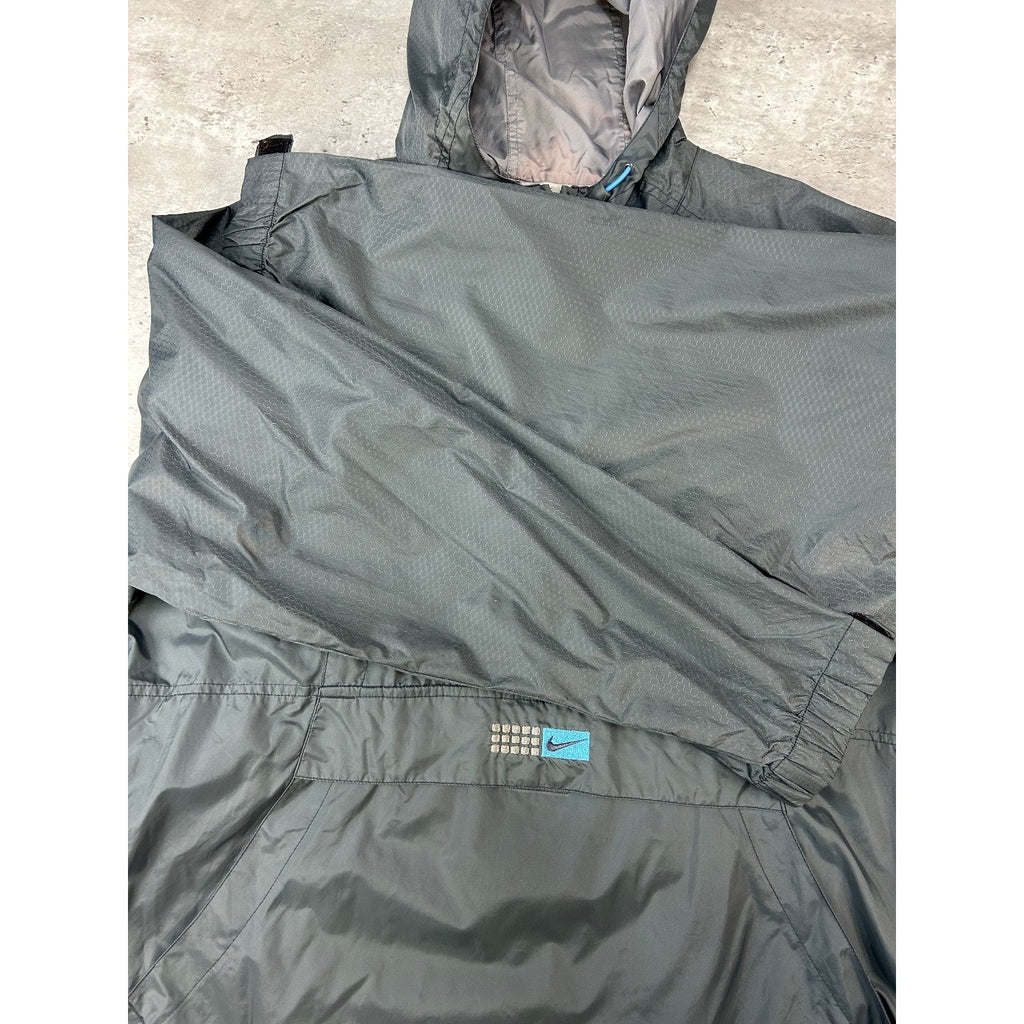 Vintage 2000s Nike Embroidered Swoosh Nylon 1/2 Zip WIndbreaker Jacket Sz Medium
