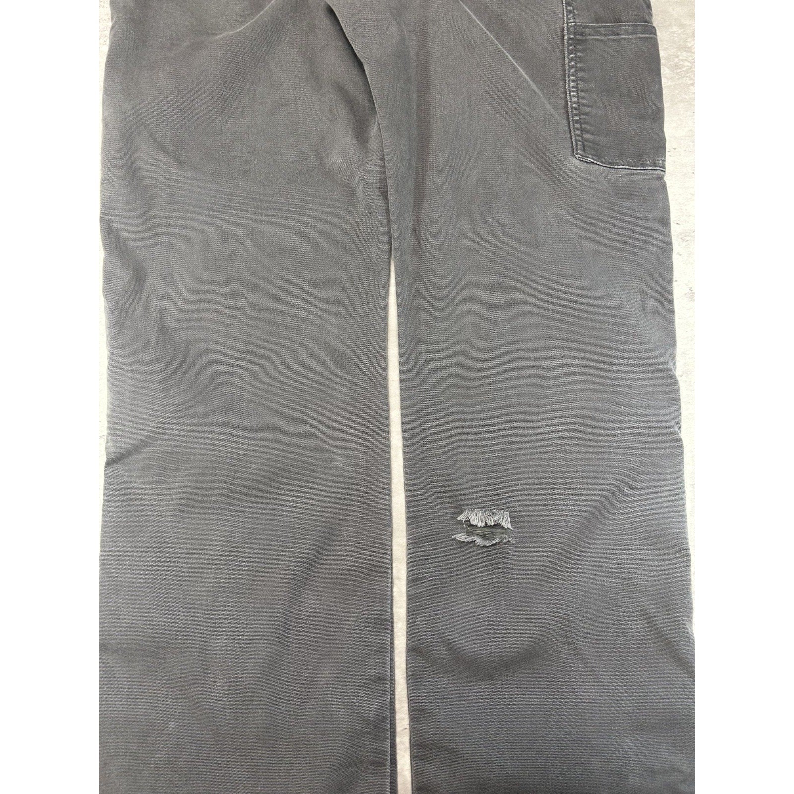 Dickies Flex Canvas Workwear Carpenter Pants Size 37 Gray