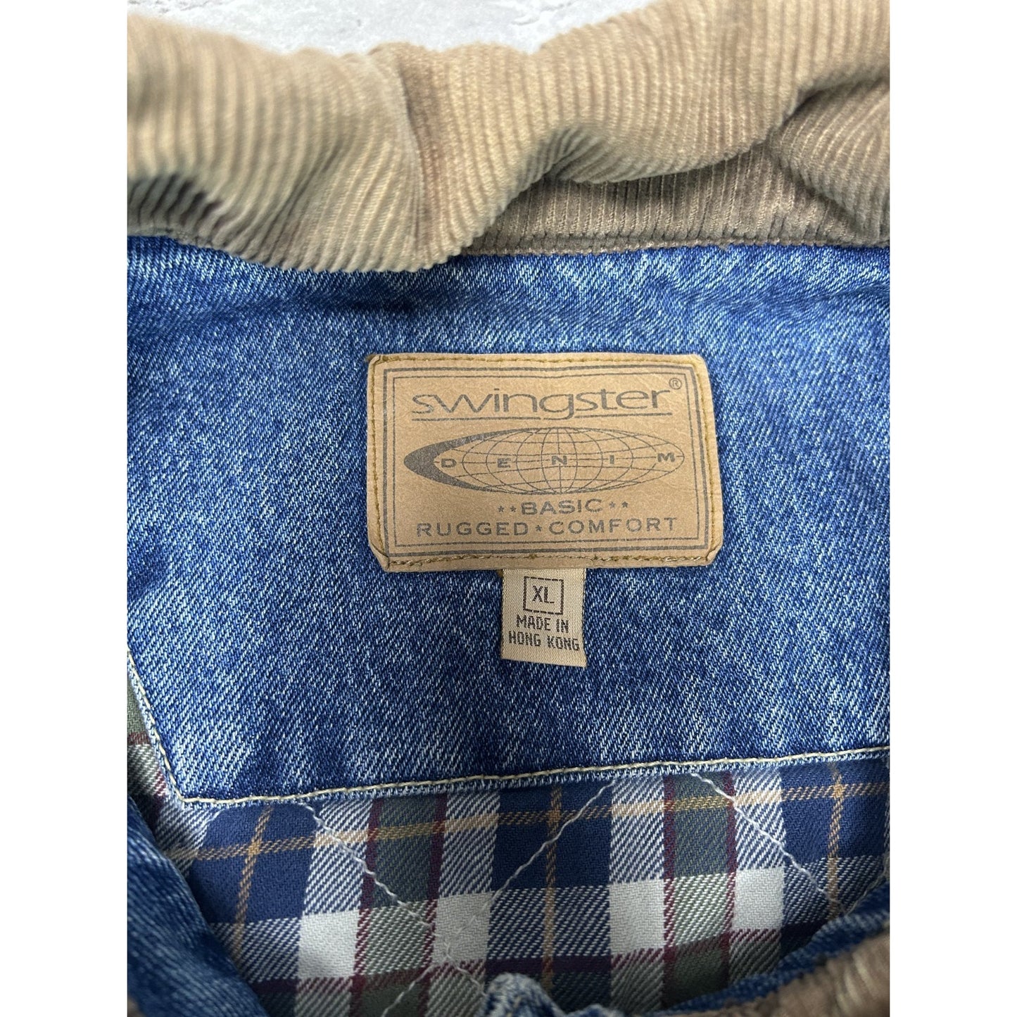 Vintage 90s Mac Tools Medium Wash Denim Trucker Jacket Size XL Blue