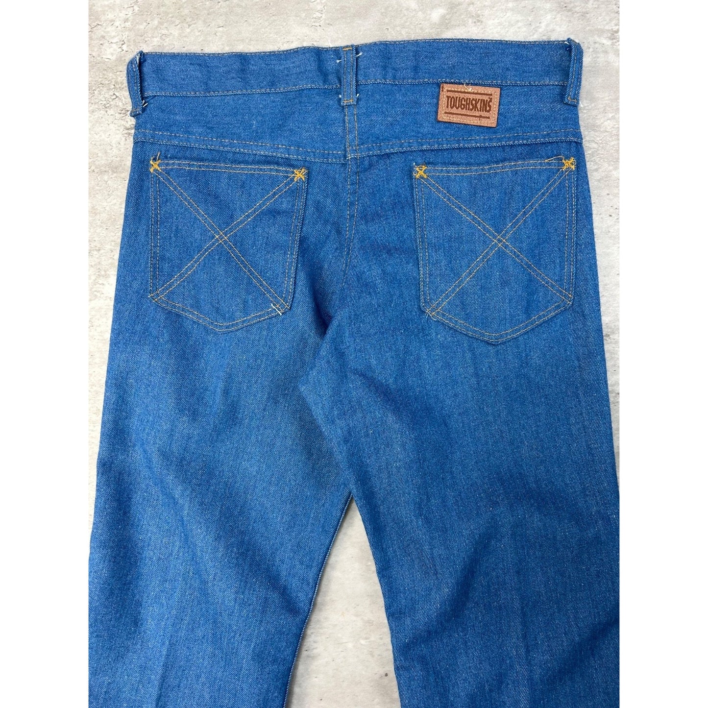 Vintage 1970s Toughskins Dark Wash Straight Fit Denim Pants Size 31