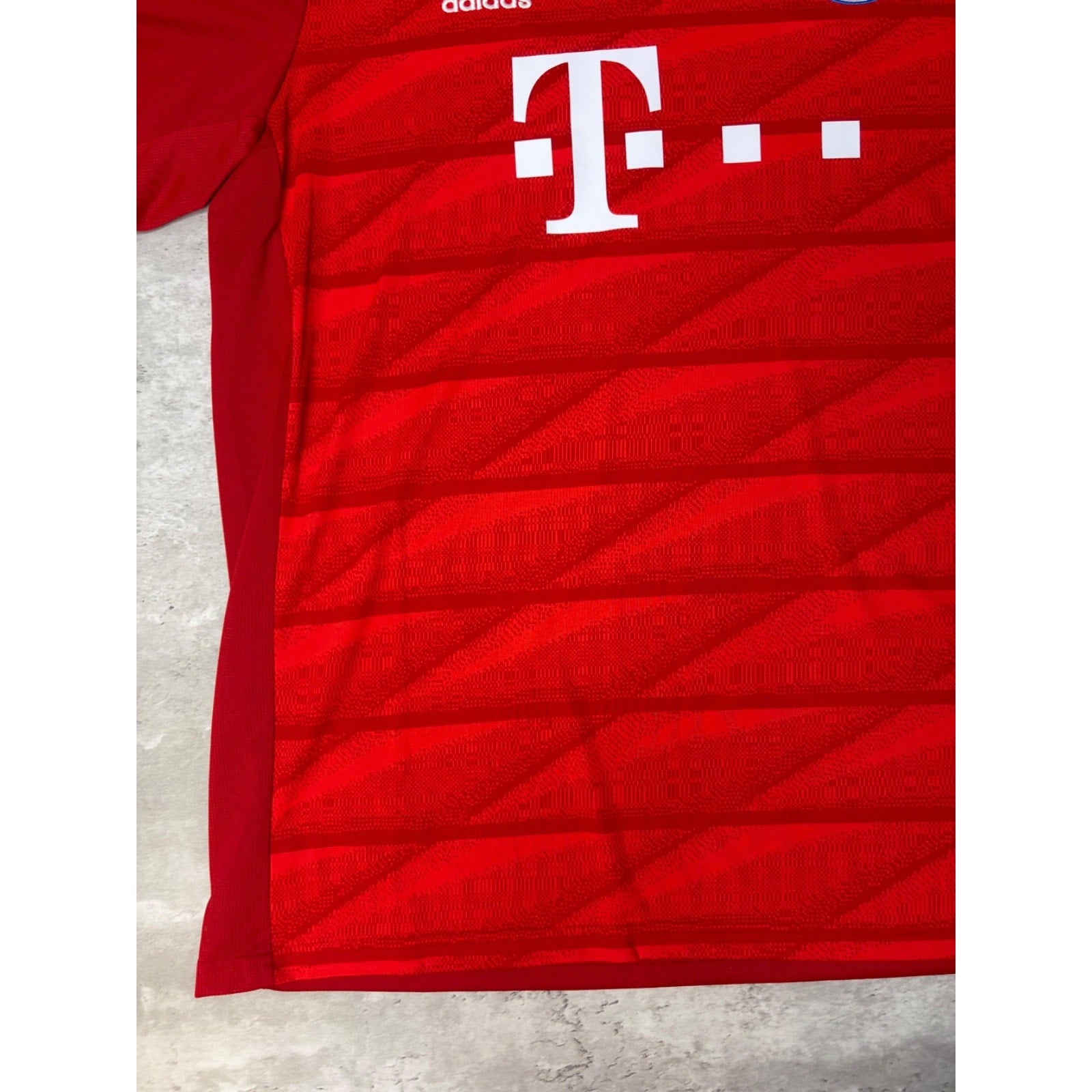 Vintage FC Bayern Munich Adidas Red Striped Soccer Jersey Size XL