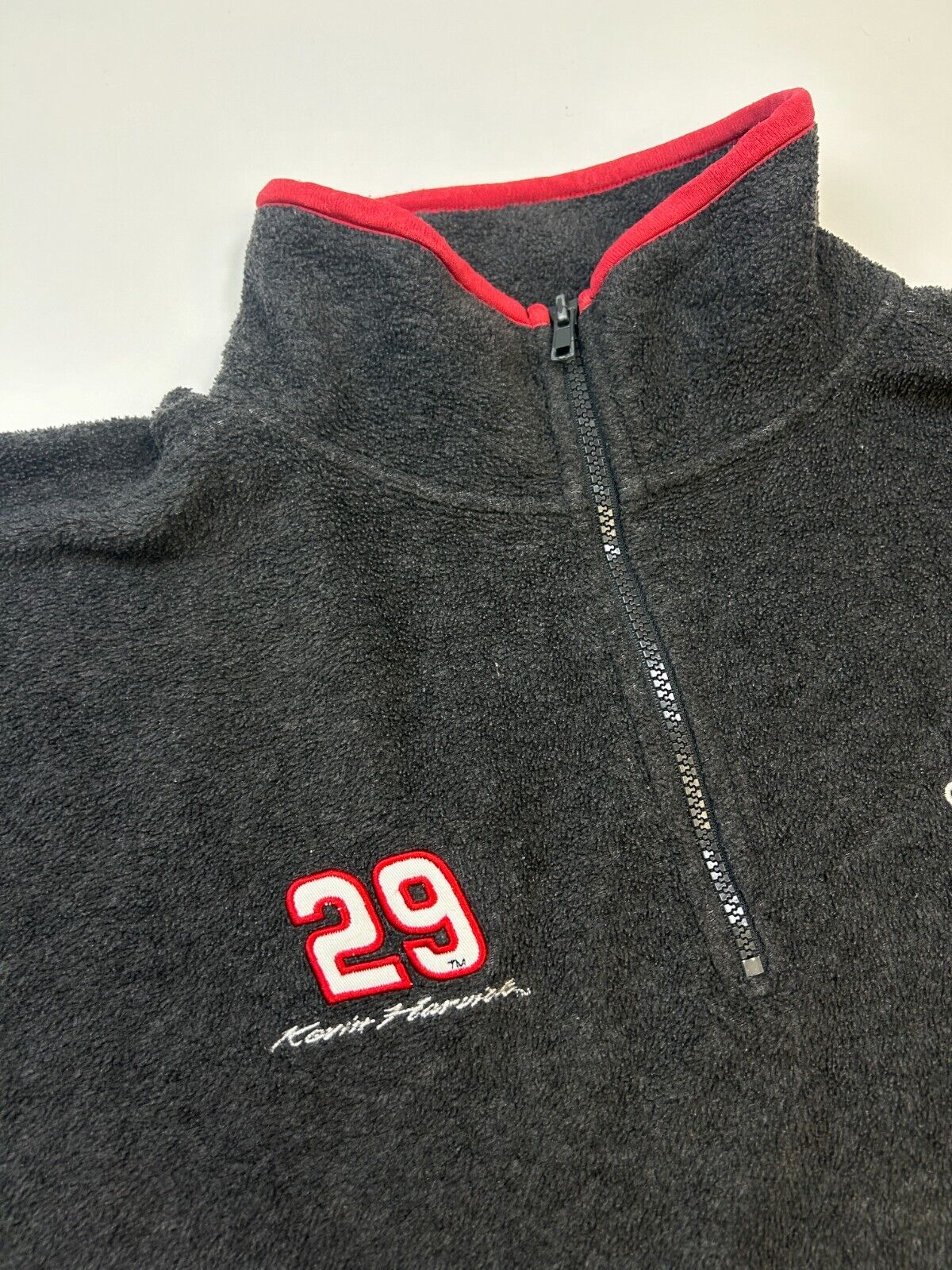 Vintage Kevin Harvick #29 1/4 Zip Fleece Nascar Racing Sweatshirt Size Large