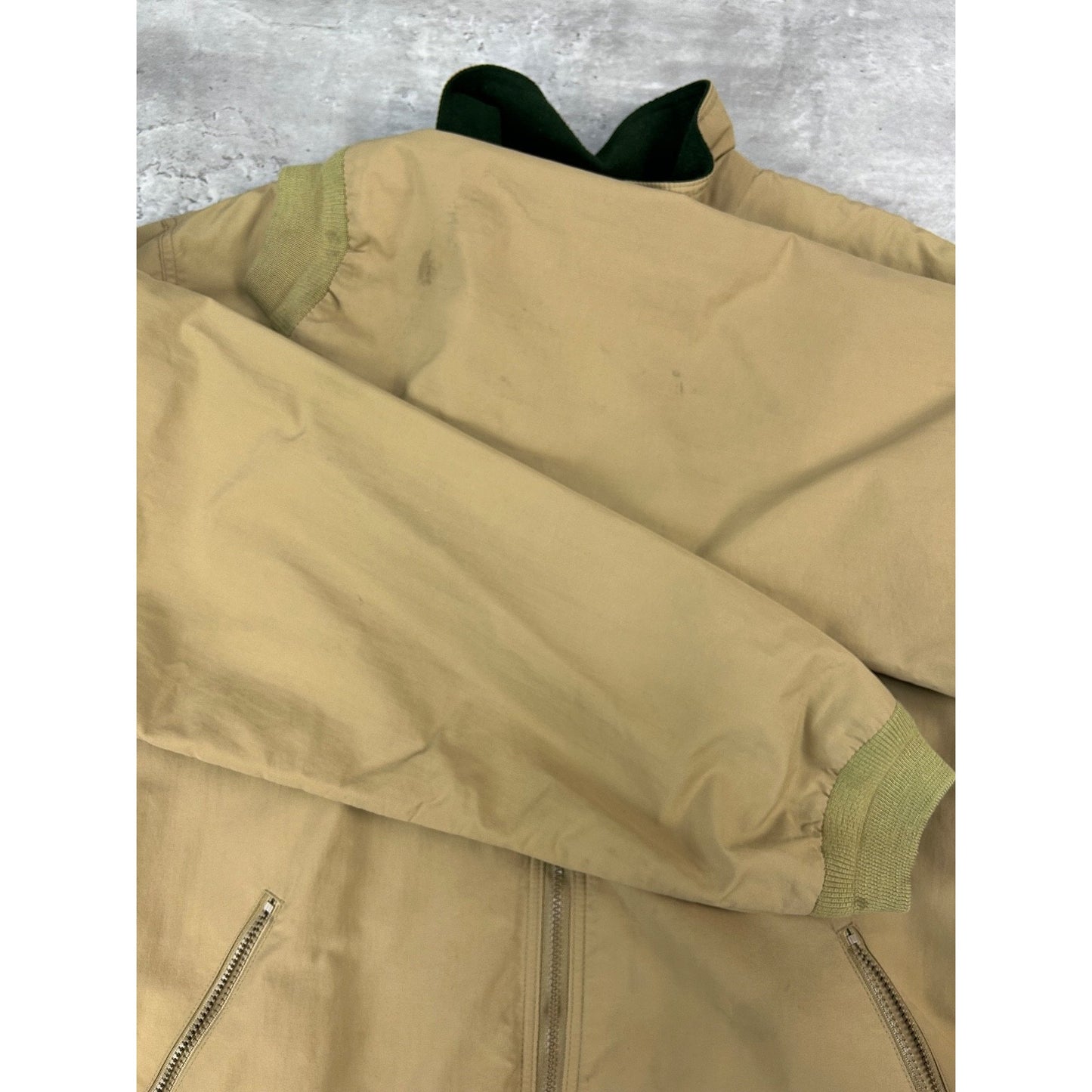 Vintage 80s/90s L.L. Bean Fleece Lined Full Zip Bomber Jacket Size 2XL