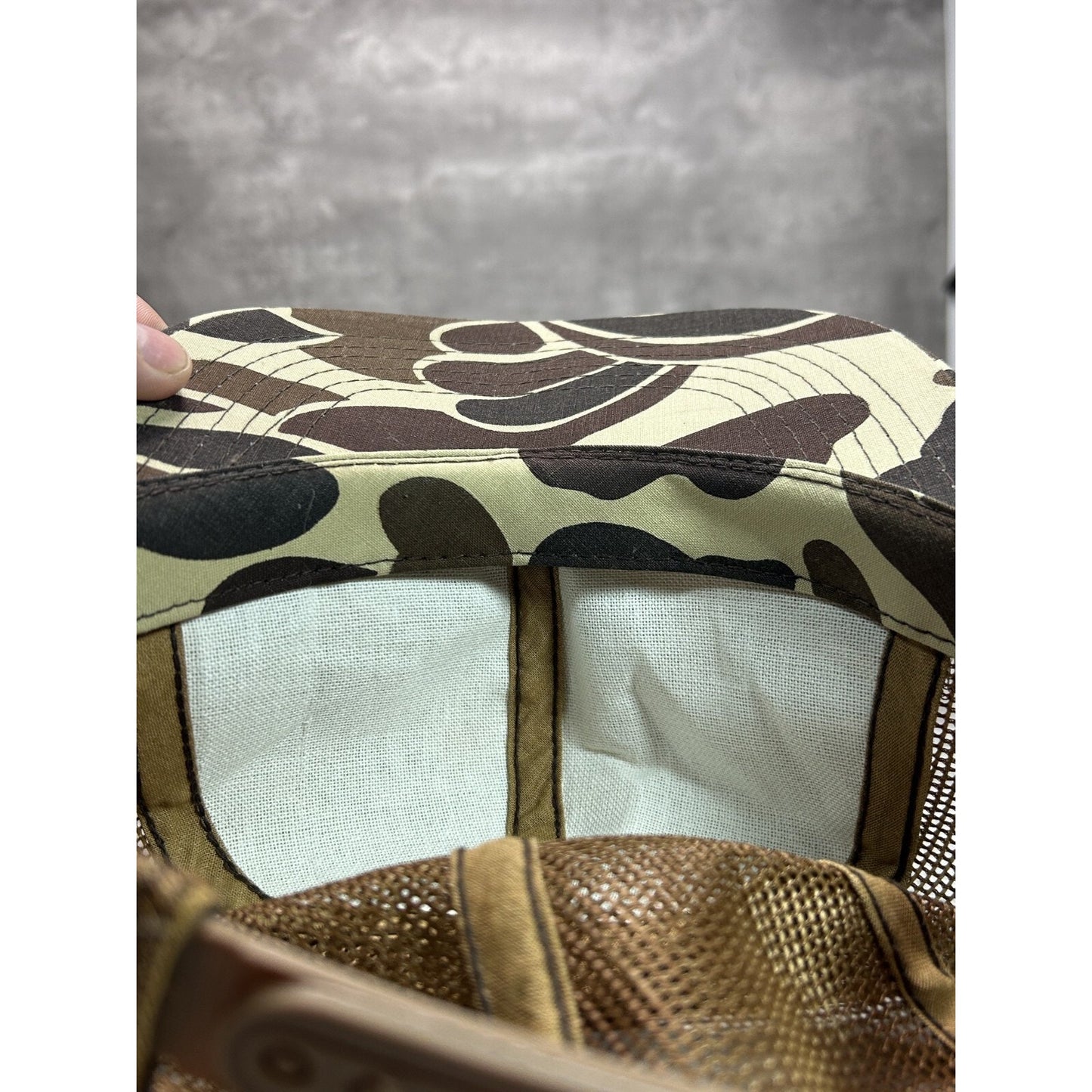 Vintage 80s/90s Duck Camo Hunting Trucker Snapback Hat OSFA