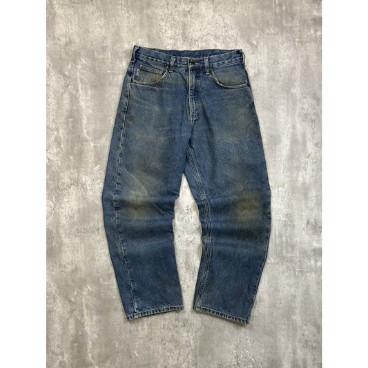 Vintage Dickies Distressed Dark Wash Denim Workwear Pants Size 31