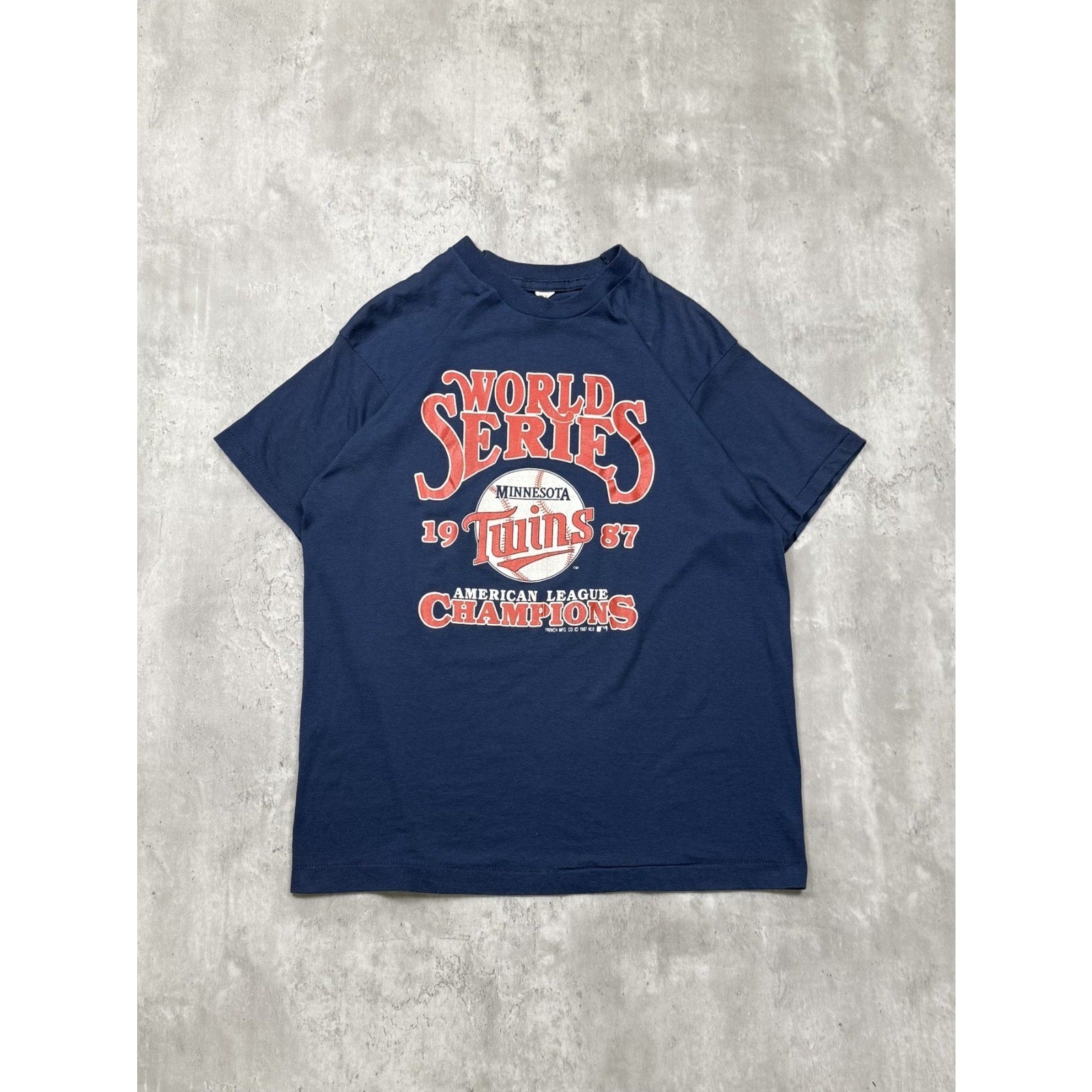 Vintage 1987 Minnesota Twins MLB World Series AL Champions T-Shirt Size XL