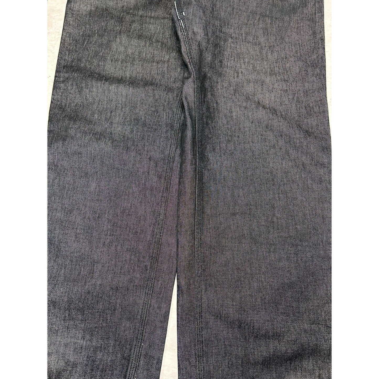 Carhartt Baggy Fit Black Wash Denim Workwear Pants Size 37