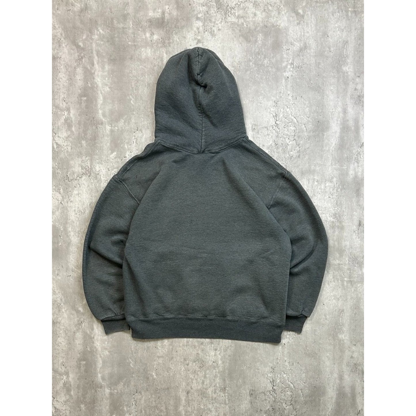 Vintage Russell Athletics Blank Pullover Charcoal Gray Hooded Sweatshirt Large