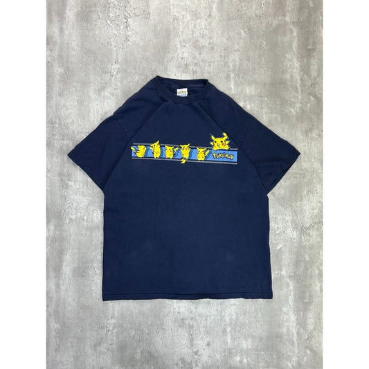 Vintage 1999 Pokemon Pikachu Graphic Tv Show Promo T-Shirt Size Large