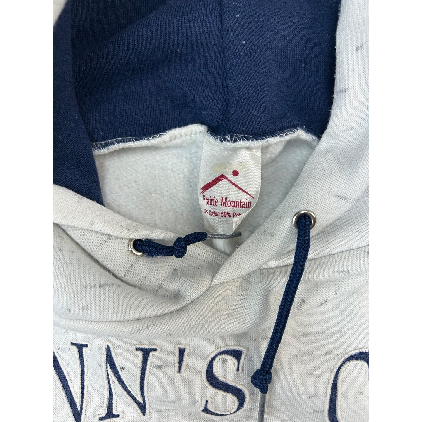 Vintage 90s Penns Cave Graphic Spellout Hooded Destination Sweatshirt Size XL